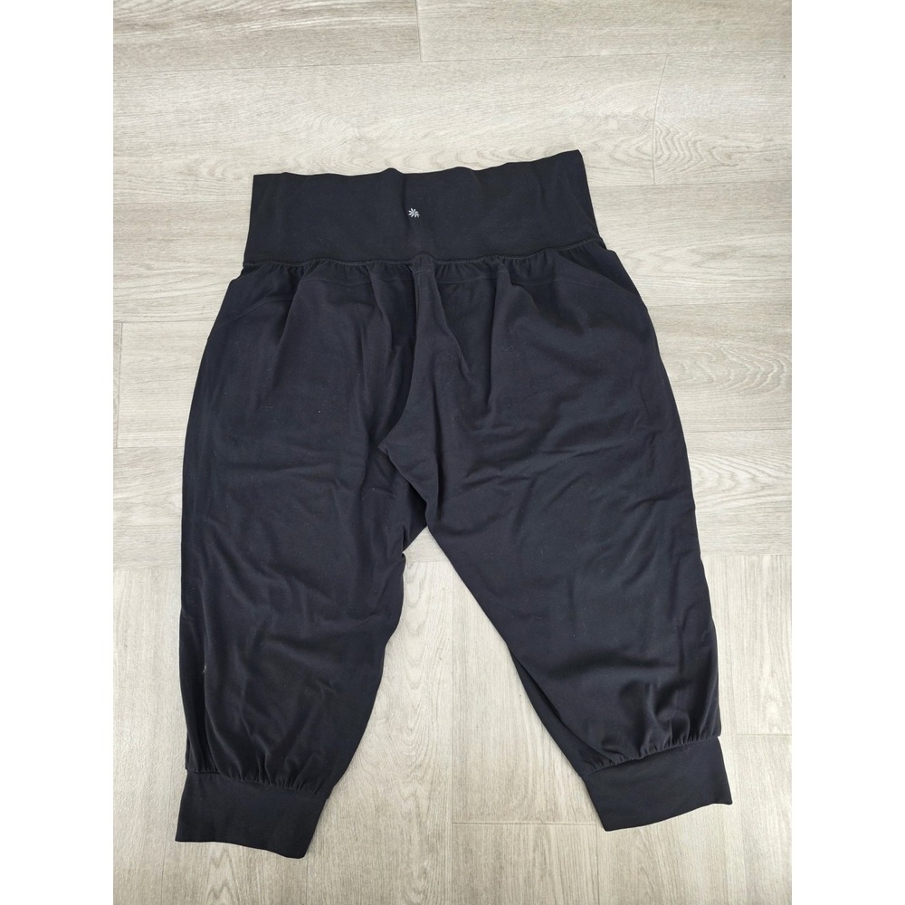 Athleta Salutation Crop Jogger Pants Women's 2X Black Athletic Yoga Activewear